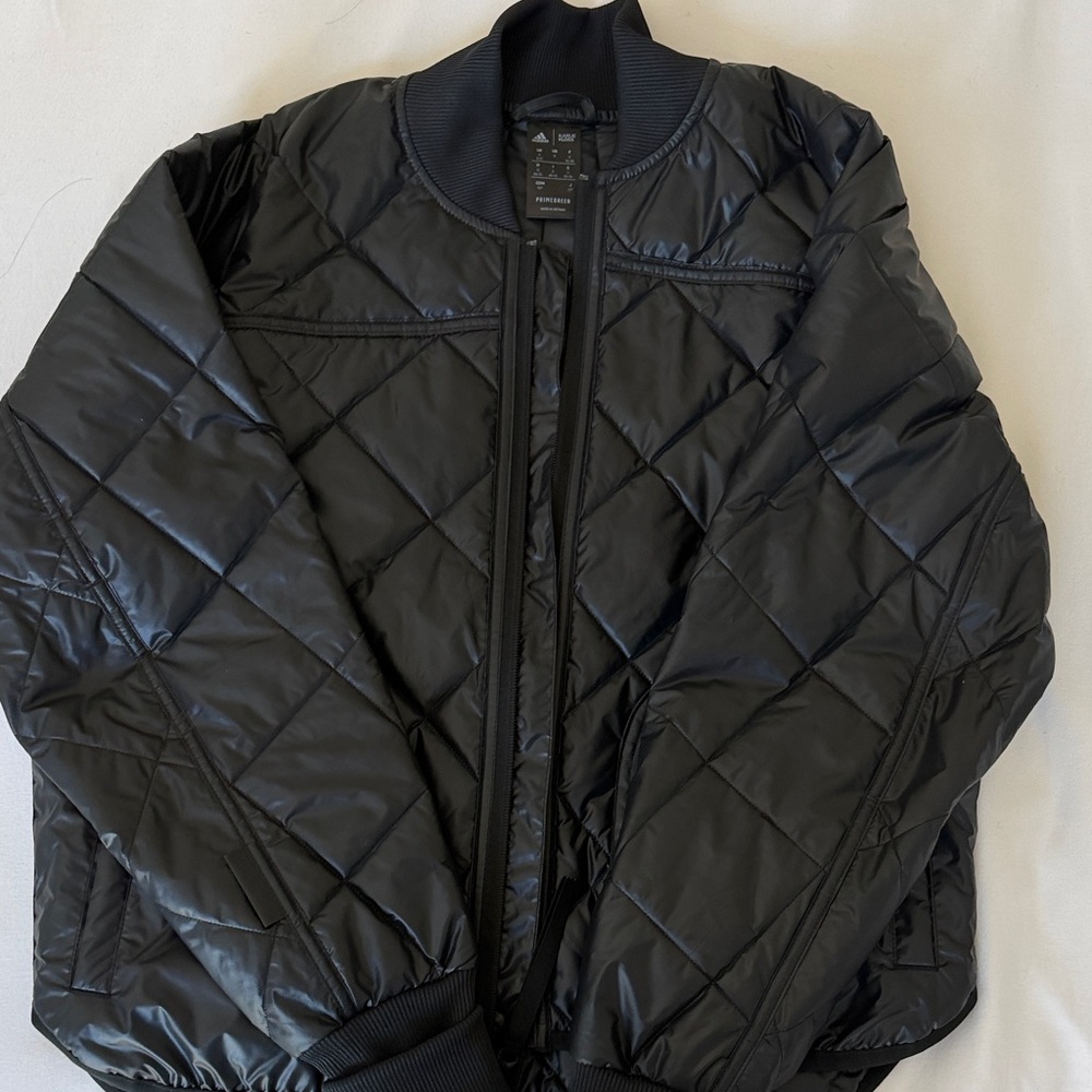 Adidas by Stella McCartney Black Quilted Bomber Jacket